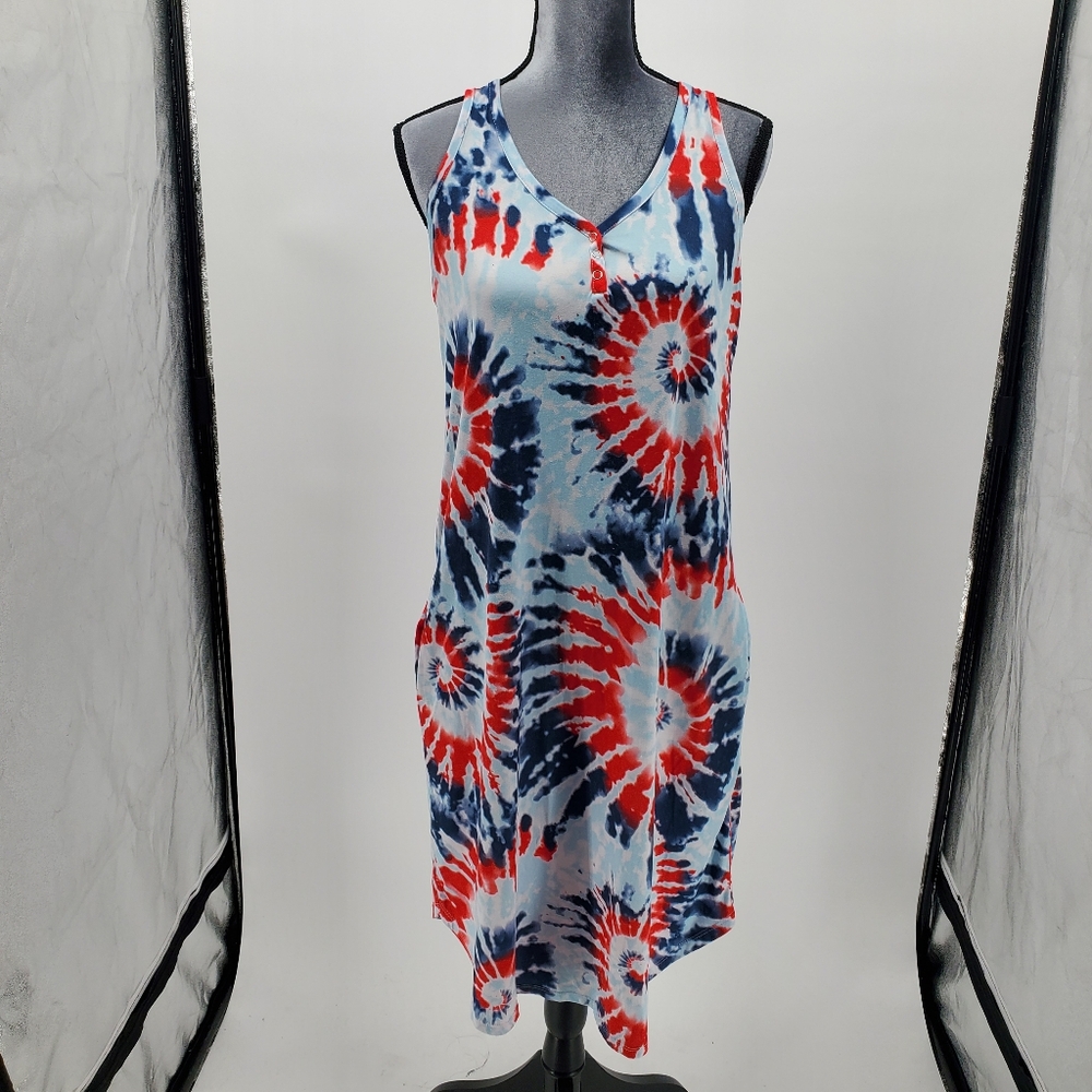 ♡♡ Secret Treasures Tie Dye Leisure Sleep Dress Size Medium
